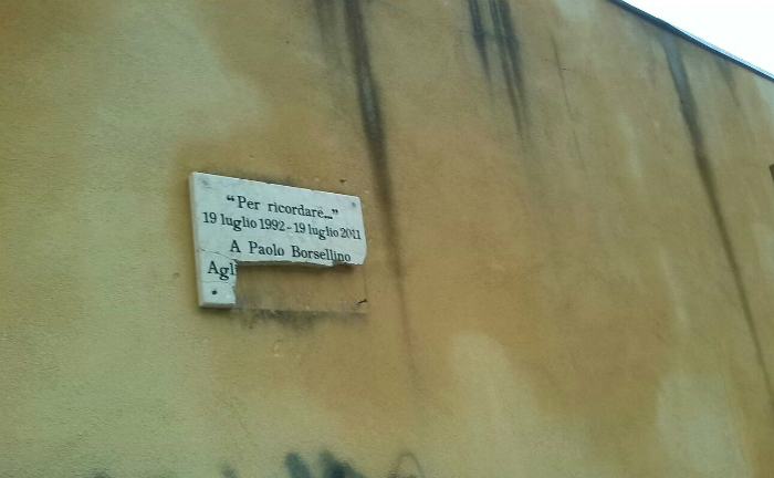 targa per paolo borsellino