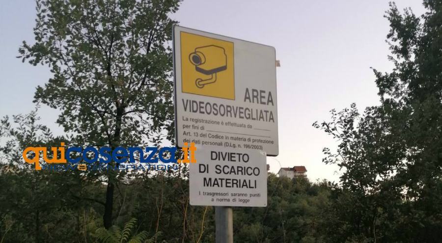 telecamere videosorveglianza rifiuti rovito