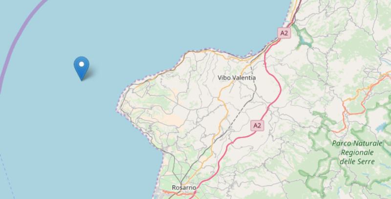 terremoto costa tirrenica vibo
