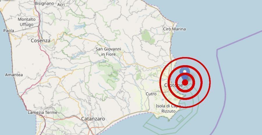 Terremoti Serie Di Scosse Nel Crotonese La Più Forte Alle 552 Di Oggi Quicosenza 8098