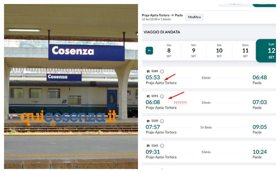treni orario tirreno cosentino