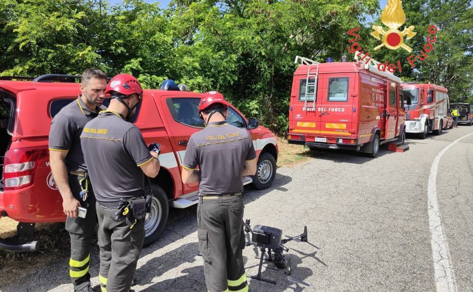 vigili fuoco ricerche disperso
