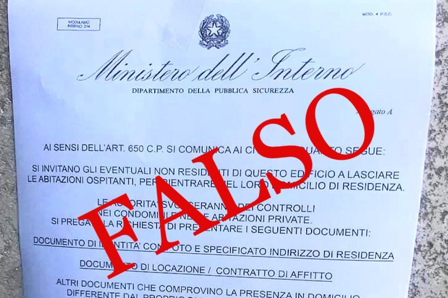volantino falso