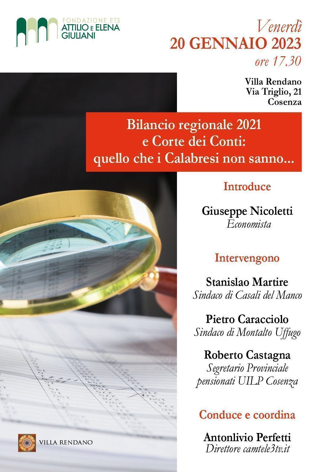 Locandina Corte dei Conti