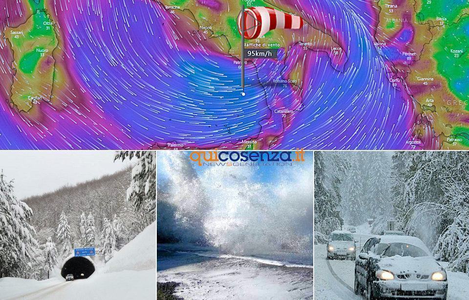 Maltempo Calabria vortice artico