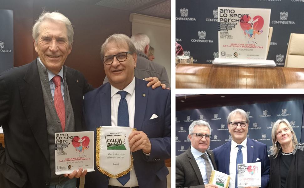 calcia autismo amo lo sport perche roma premio