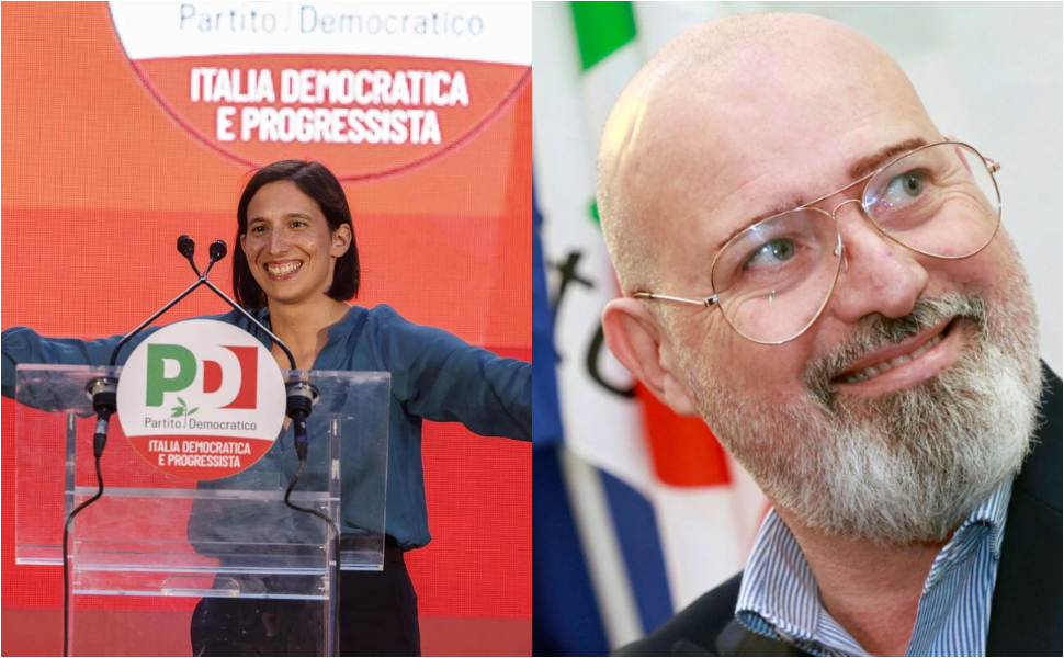 Elly-Schlein e Stefano Bonaccini PD