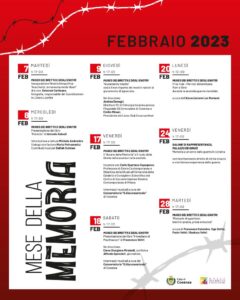 Locandina febbraio mese della memoria