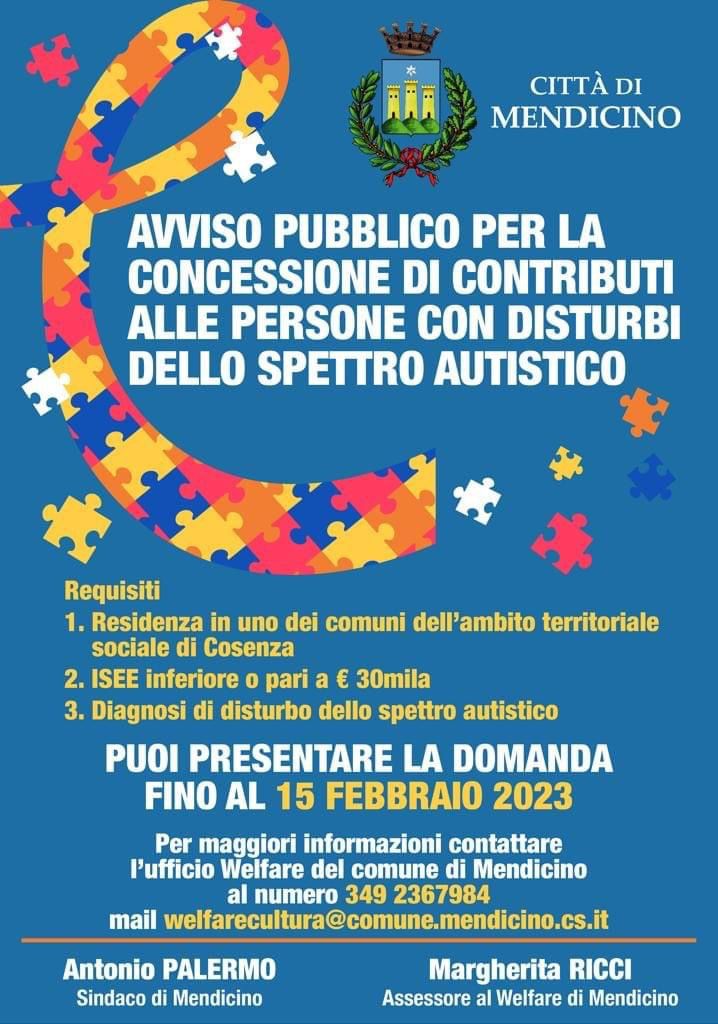 bando mendicino spettro autistico