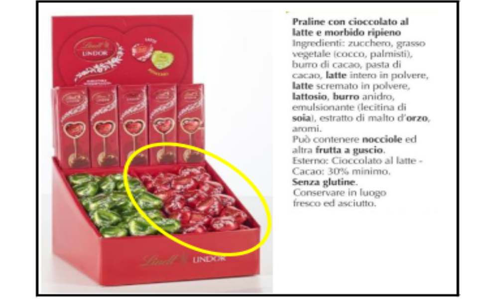 praline richiamo ministero salute