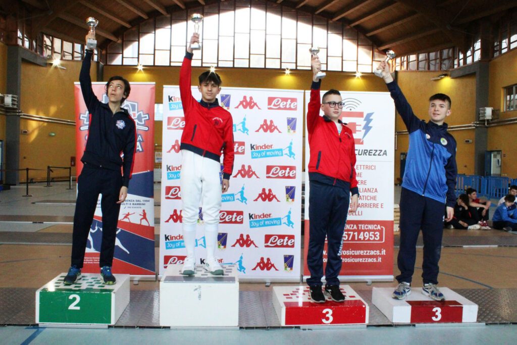 Scherma, a Castrolibero il campionato regionale under 14 per i giovani spadisti e fiorettisti 57 Campionato Regionale GPG 2023 podio spm allievi