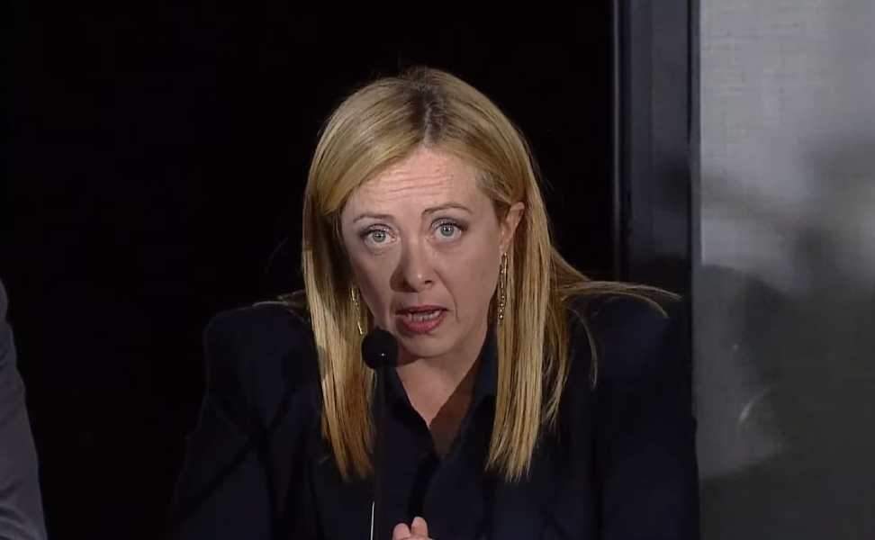 Giorgia Meloni a Cutro