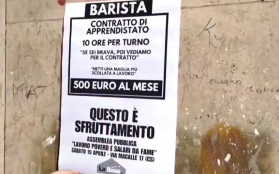 la base lavoro offerte cosenza assemblea