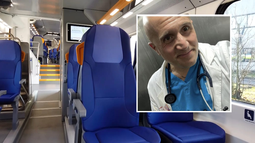 Infarto sul treno, il cardiologo calabrese Giuseppe Colangelo salva la vita ad una 52enne 51 Medico cardiologo