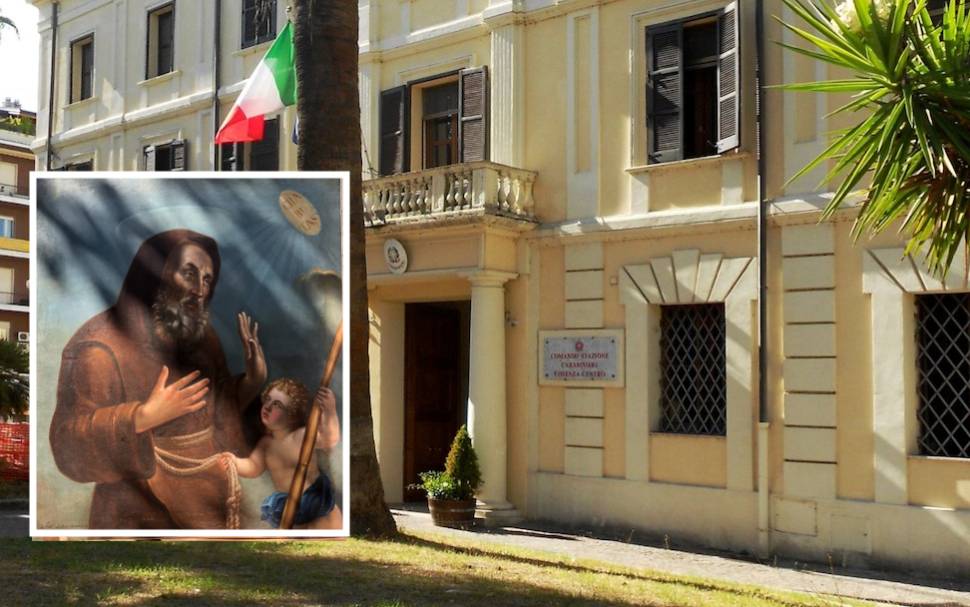 Cosenza, carabinieri restituiscono ad un cittadino un dipinto che gli era stato rubato 51 Cosenza-Caserma-Paolo-Grippo dipinto trafugato dipignano