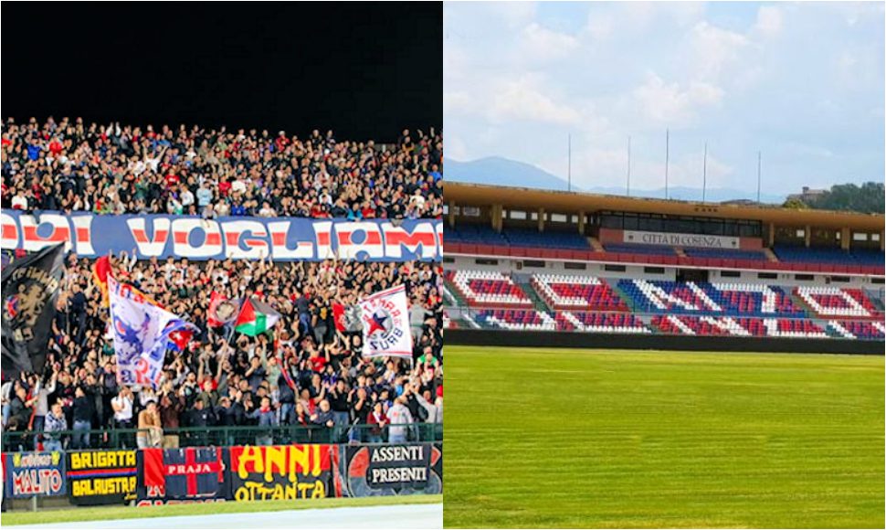 Cosenza Brescia tifosi e tribuna B