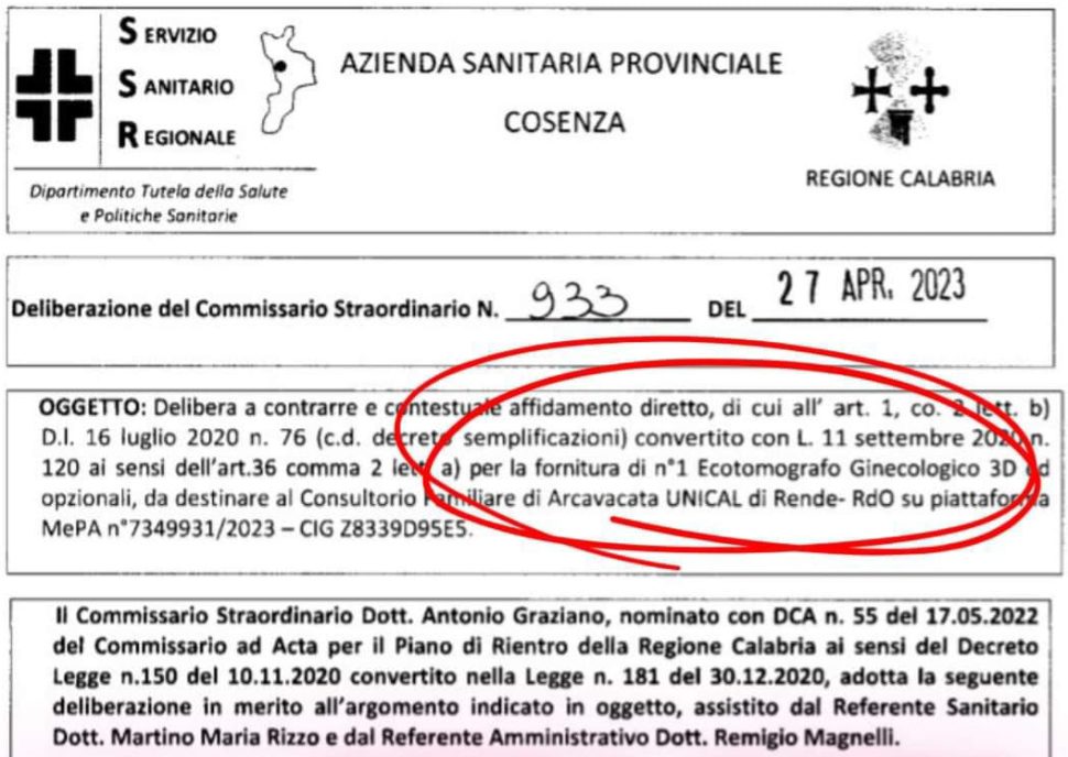 Unical: «ottenuto l'acquisto dell'ecografo per il consultorio. Ma la 'lotta' non si ferma» 51 consultorio unical