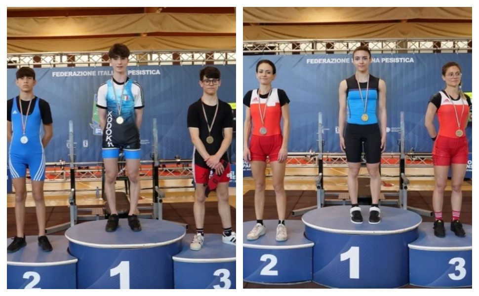 Calabria sul podio di pesistica di panca piana