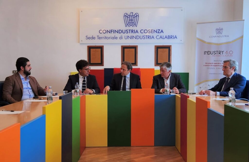 Evitare lo spopolamento dei borghi cosentini. Confindustria pronta a 'supportare' 1 da-sx-Donadio-Di-Gioia-Amarelli-madeo-e-Branda.