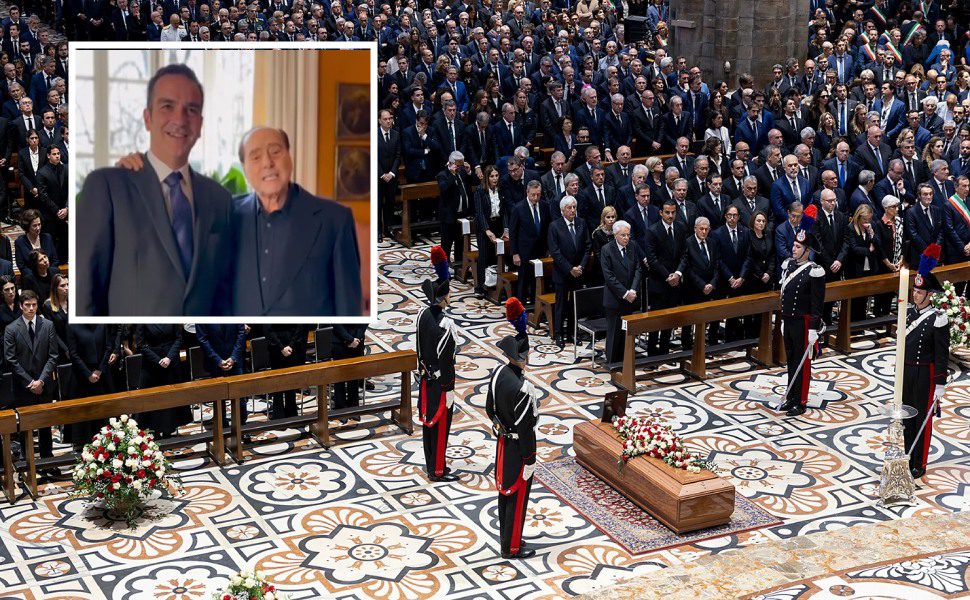 funerali di stato di silvio berlusconi funzione religiosa in duomo a milano occhiuto e berlusconi