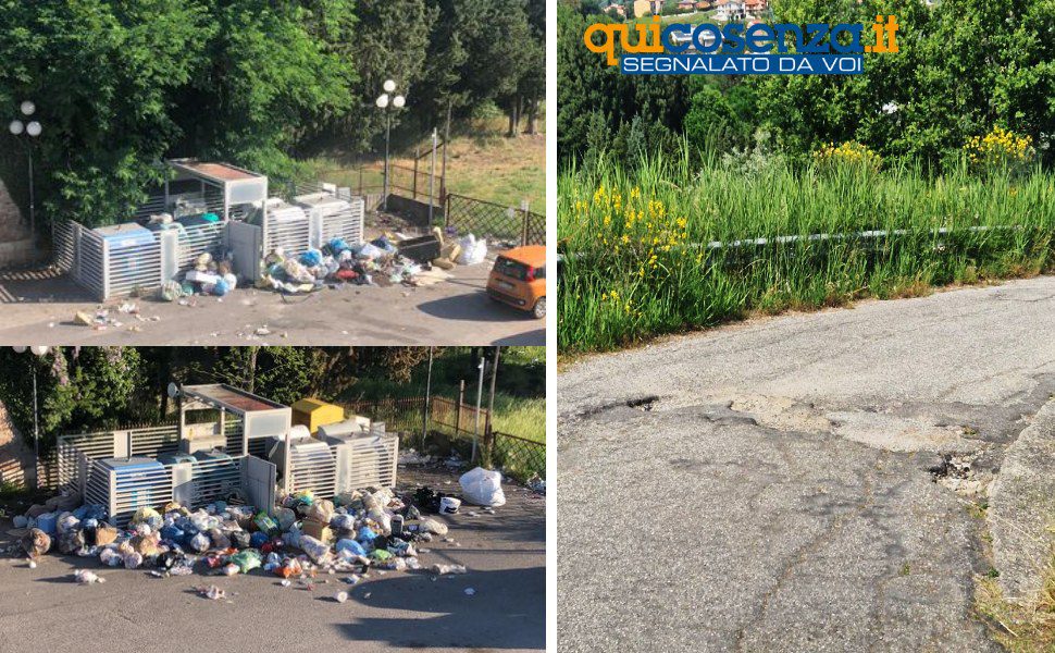spazzatura via spagna buche contrada san pietro rende