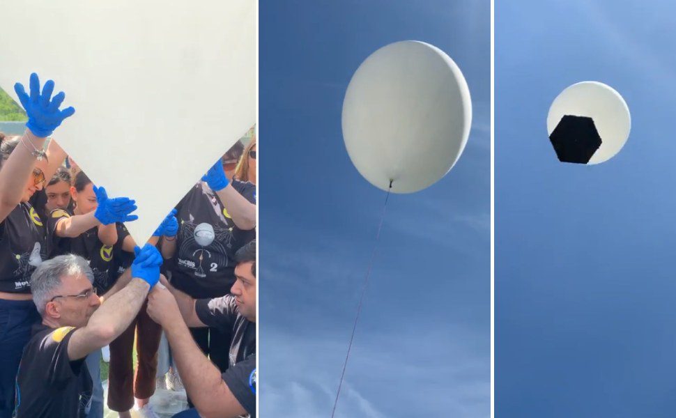 studenti cariati pallone aerostatico sonda paola