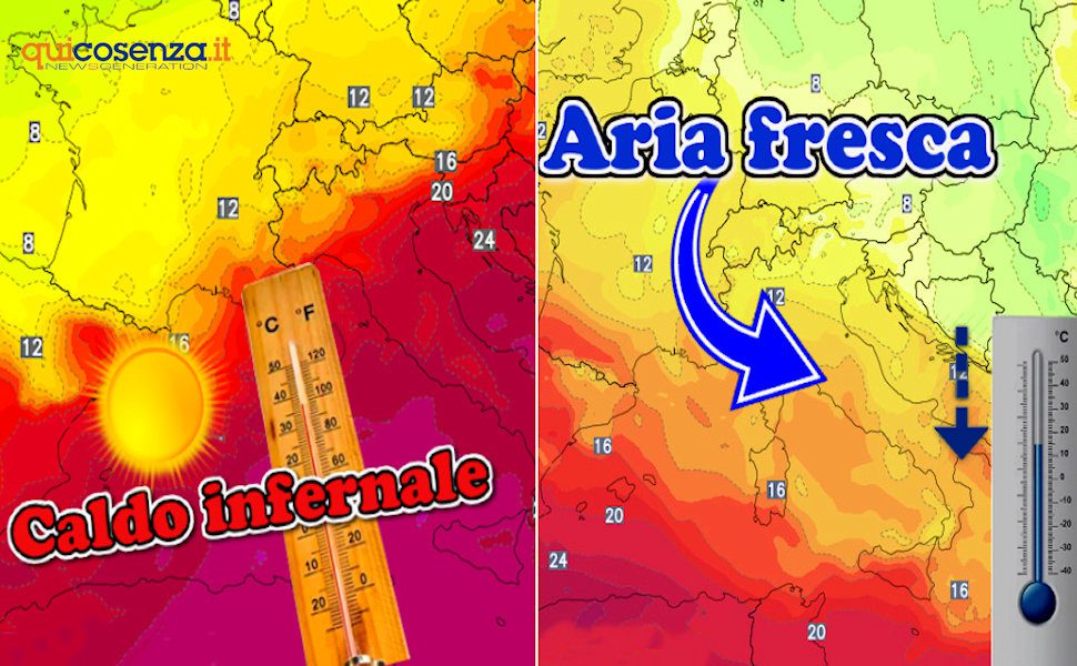 Caldo infernale Calabria e aria fresca