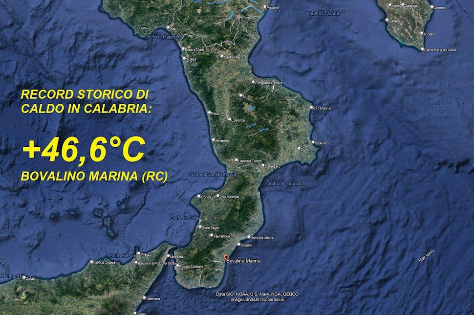 Caldo Record Calabria