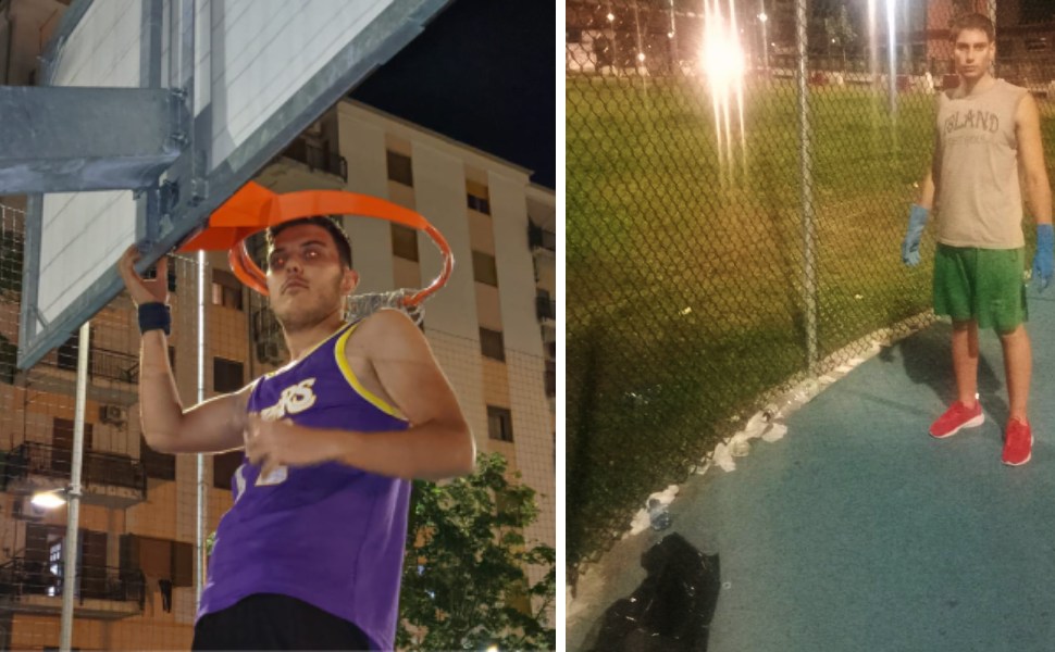 Cosenza: campetto basket danneggiato su viale Parco, rimesso in sesto da due ragazzi 55 campetti parco benessere rimessi in sesto