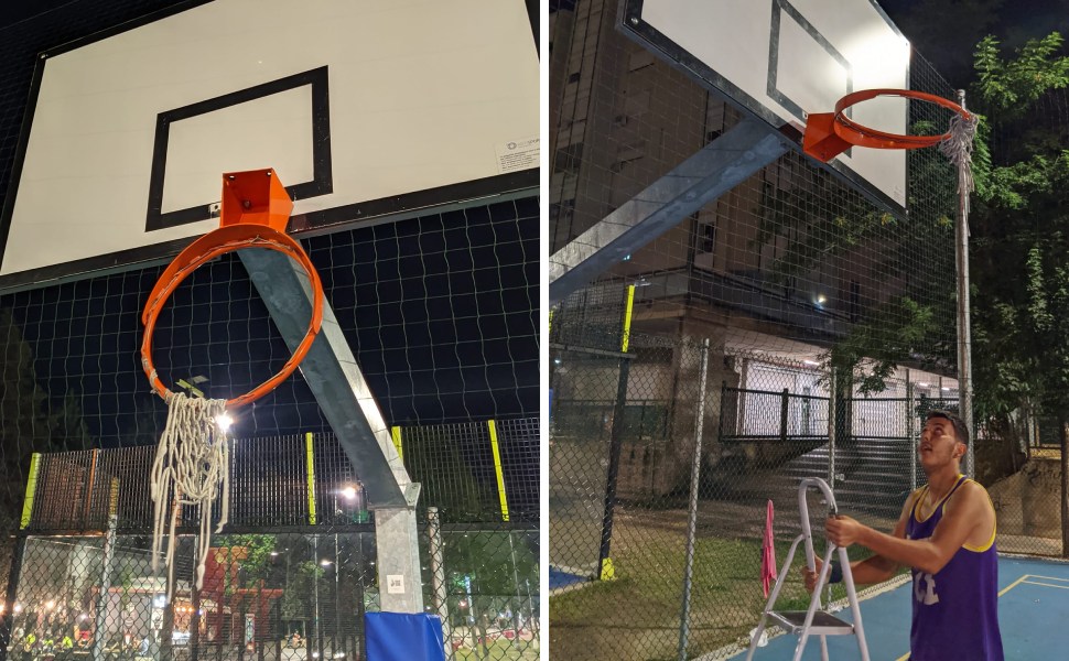 Cosenza: campetto basket danneggiato su viale Parco, rimesso in sesto da due ragazzi 56 canestro riparato parco benessere