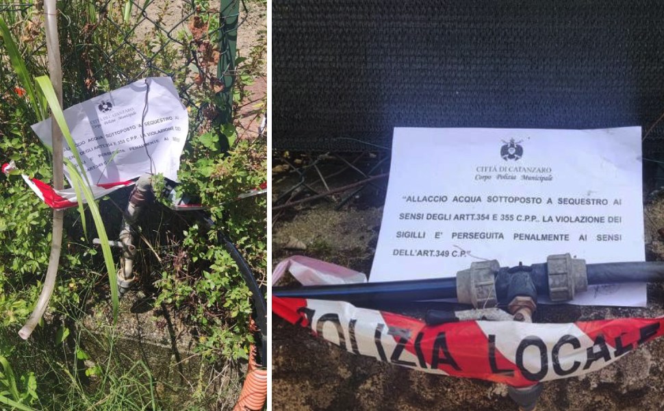 ladri acqua catanzaro sequestri