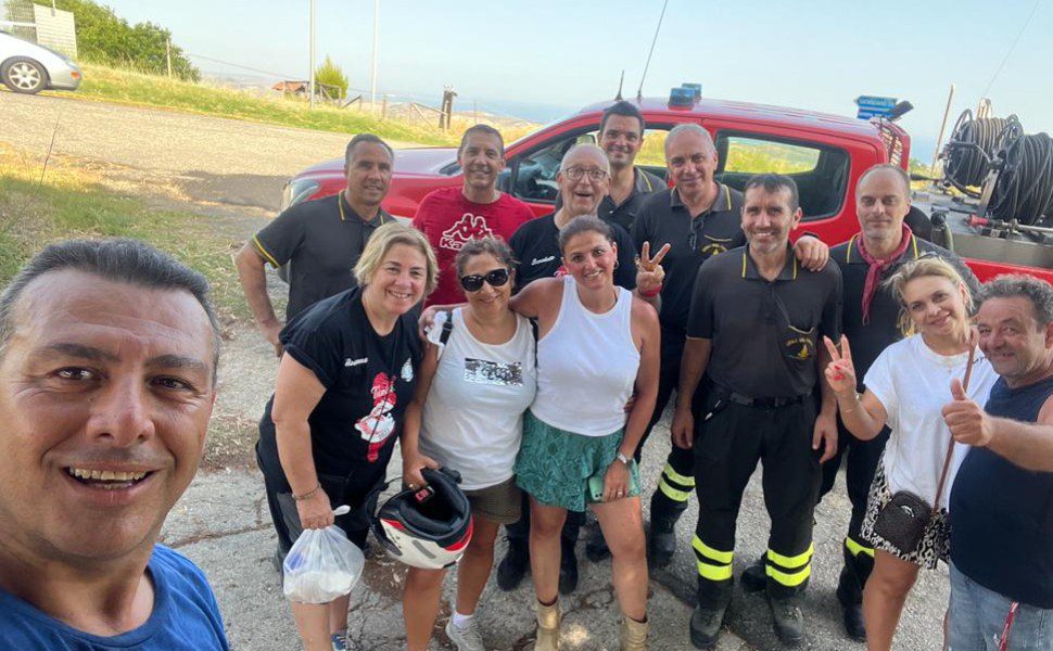 sersale motociclisti soccorsi vigili fuoco