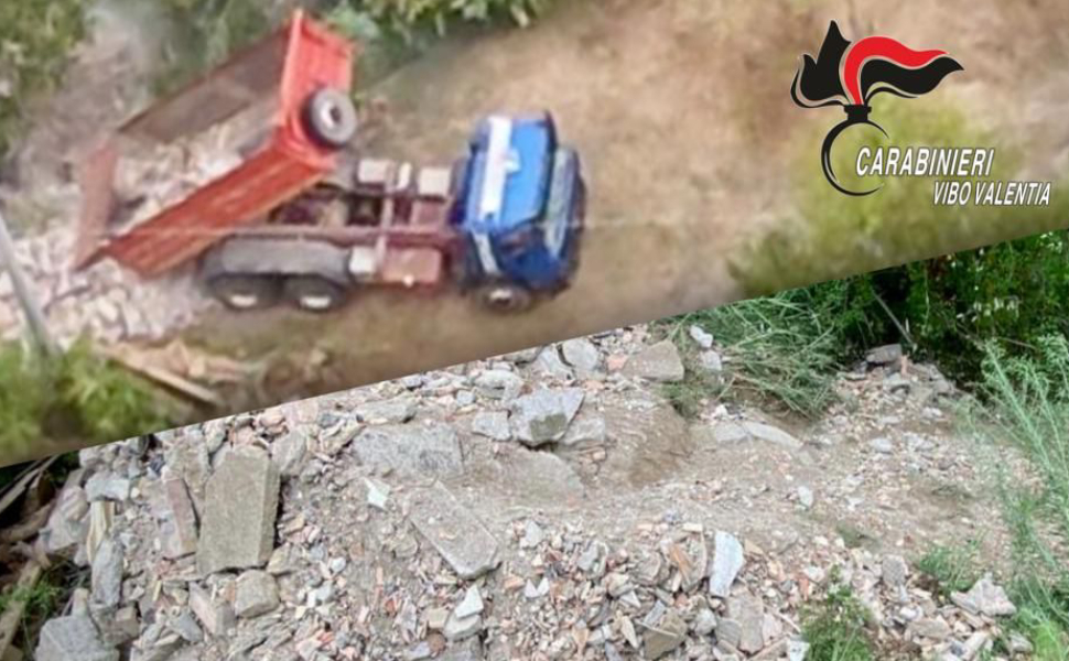 Sorpresi a scaricare materiale di scarto