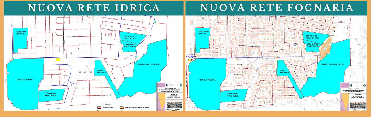rete fognaria e idrica Marina di Sibari