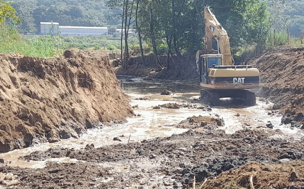 Escavatore inquinava le acque sollevando grosse quantità di terra: denunciato 51 escavatore
