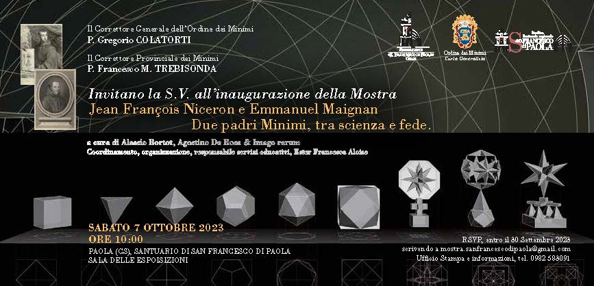 Invito mostra minimi francesi, Santuario San Francesco di Paola