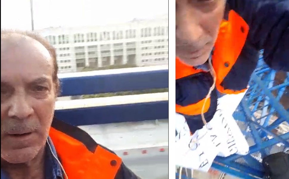 Imprenditore sale su una gru per protesta: «io assolto ma i beni restano confiscati» 51 Quattrone Francesco Gregorio