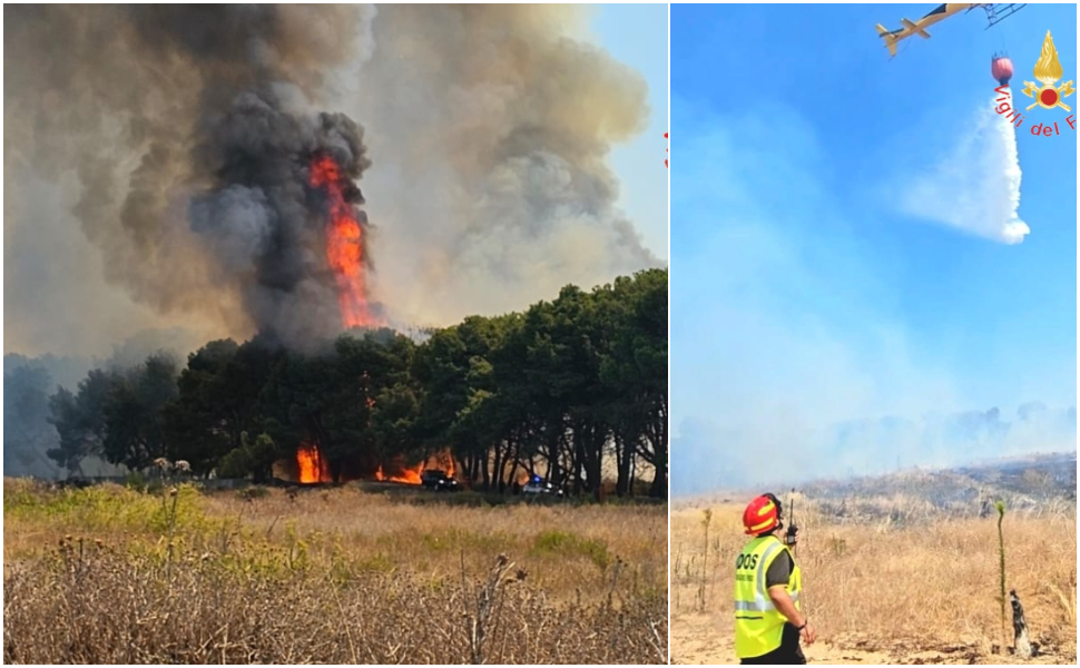 Scoppiano diversi incendi nel Crotonese: giornata difficile per i vigili del fuoco 51 incendi crotone