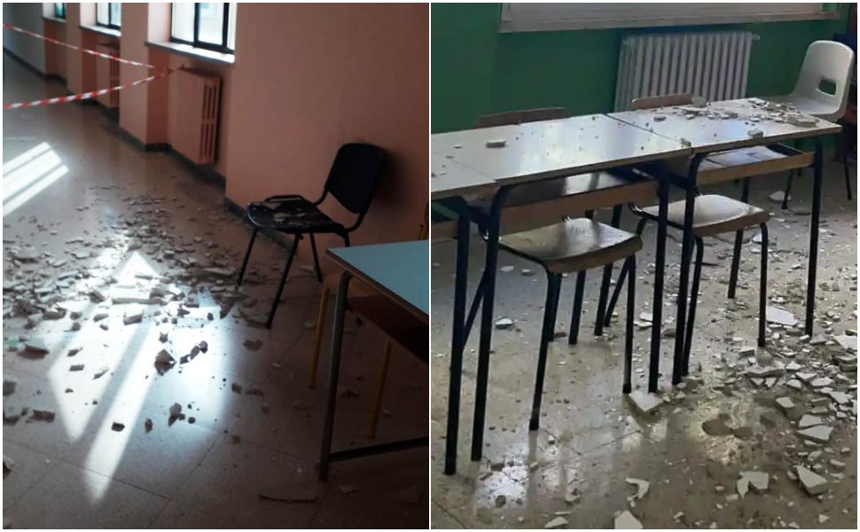 scuola cedimenti intonaco