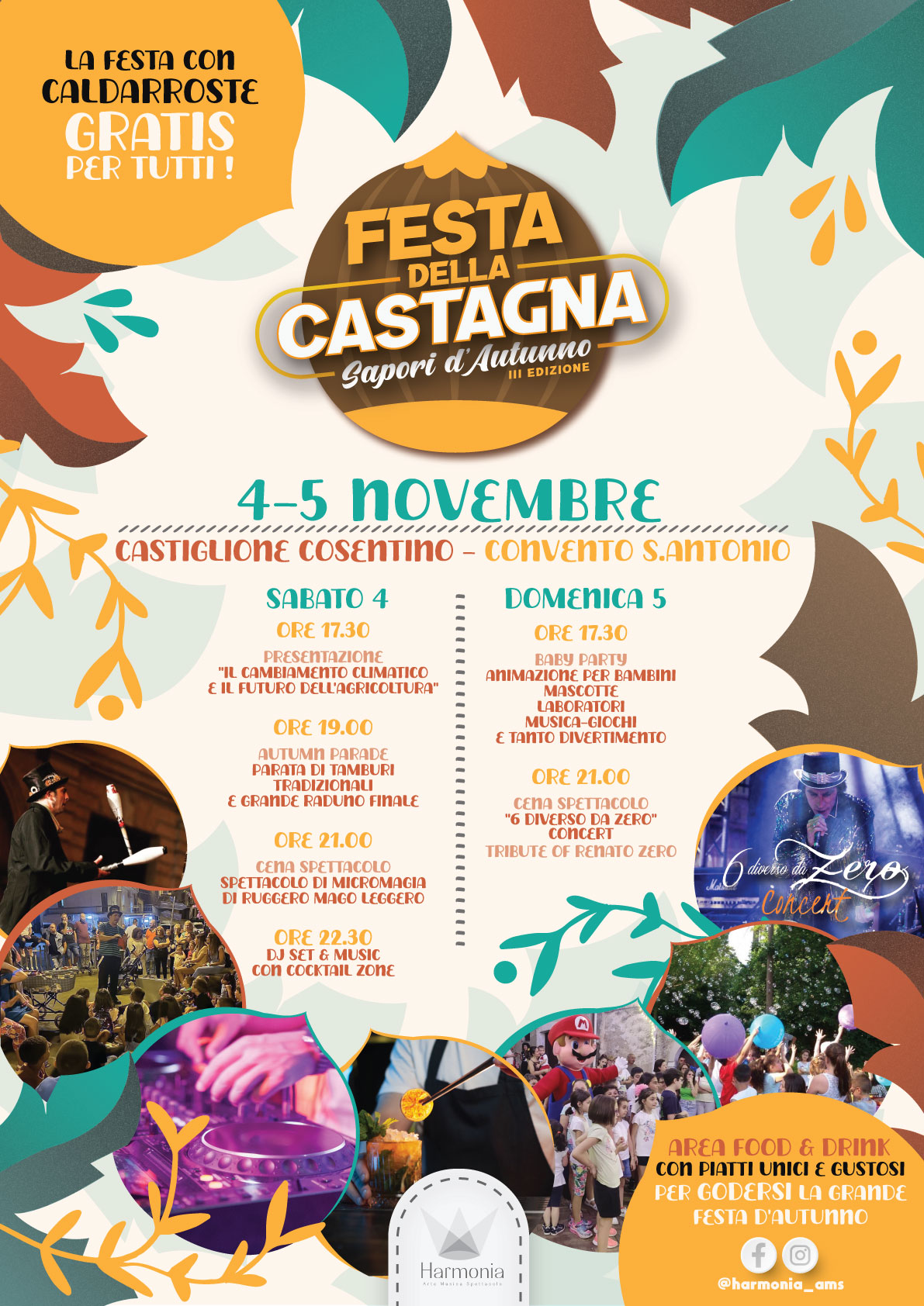 festa castagna castiglione cosentino locandina