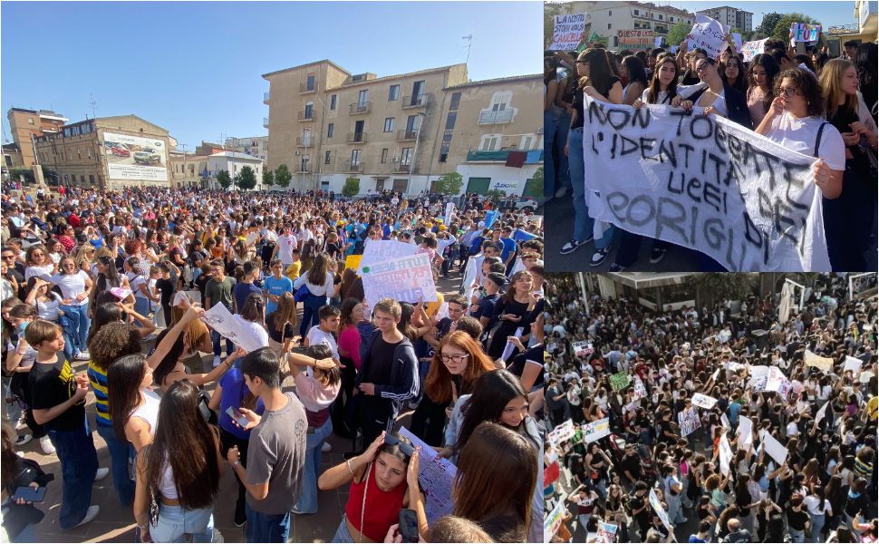 dimensionamento scolastico licei corigliano protesta