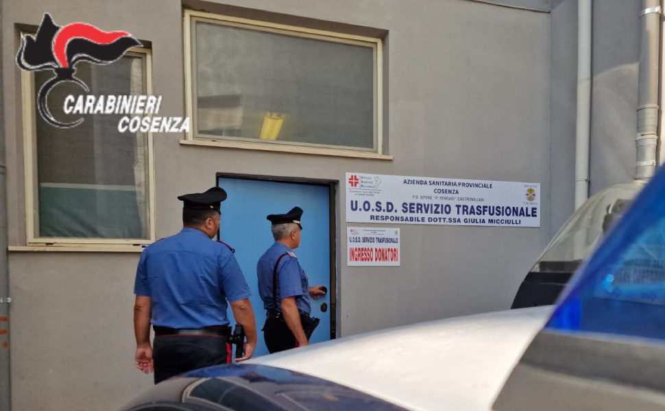 carabinieri donazione sangue castrovillari