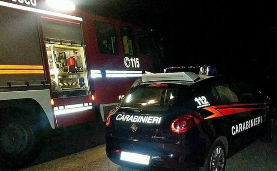carabinieri vigili del fuoco notte