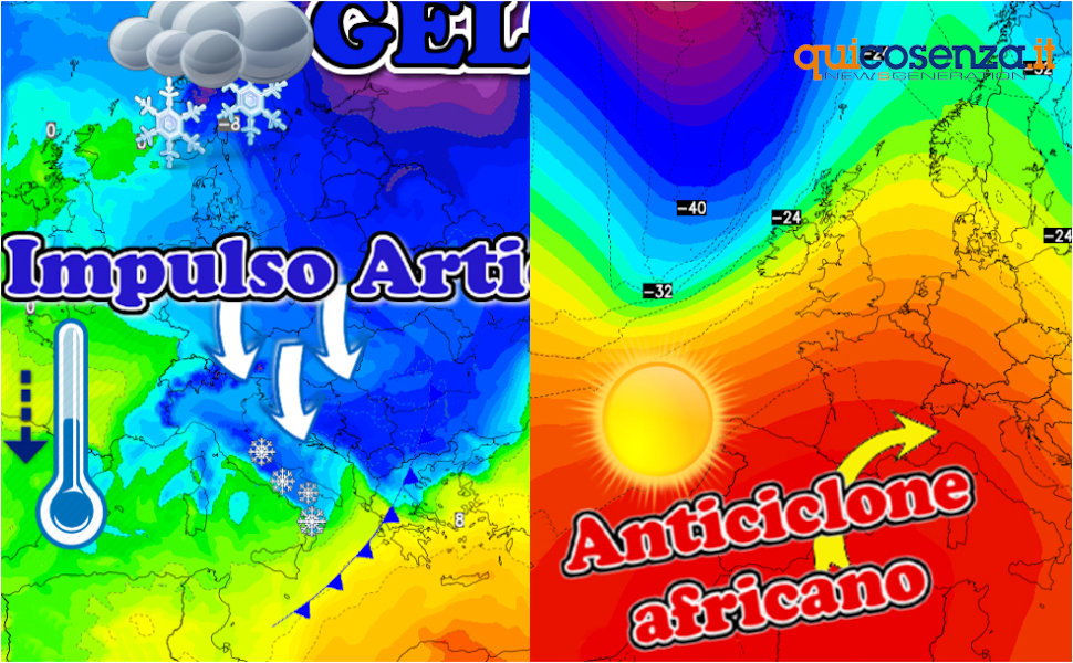 Freddo artico e neve week end 20 gennaio 2024