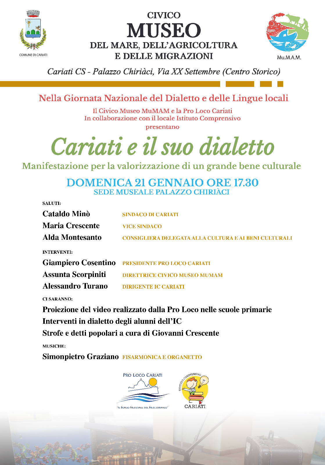 A Cariati la 'Giornata nazionale del dialetto e delle lingue locali' 54 Locandina cariati dialetto