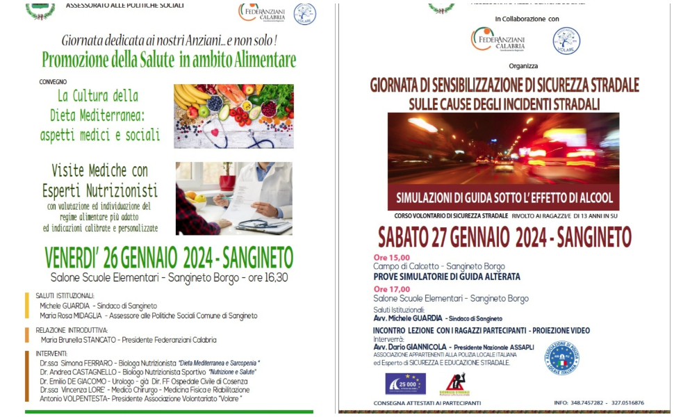 due iniziative sangineto