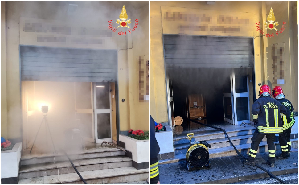 incendio libreria lamezia