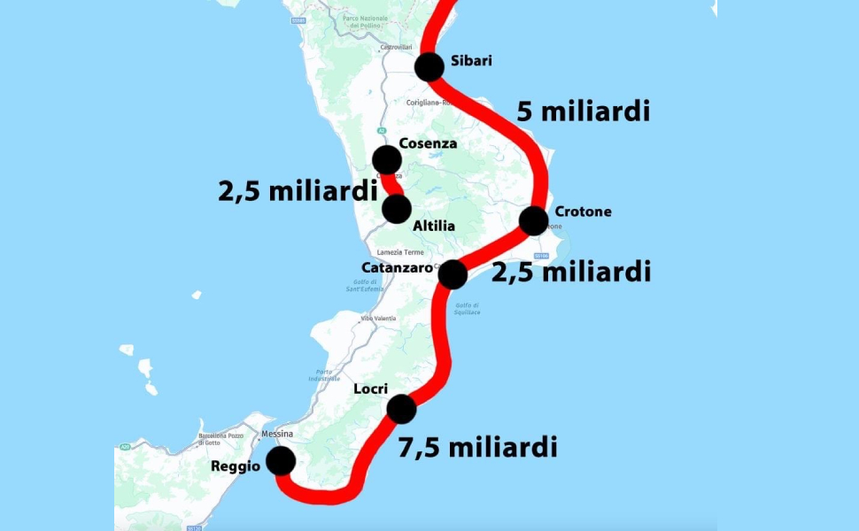 nuovi lavori strade e autostrade calabria