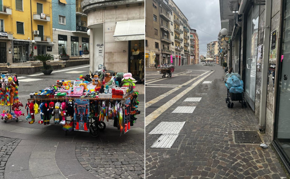 Cosenza, Lega:«'groviglio' di mercanzia varia su Corso Mazzini, servono tutele e regole» 51 enditori-abusivi-Cosenza.
