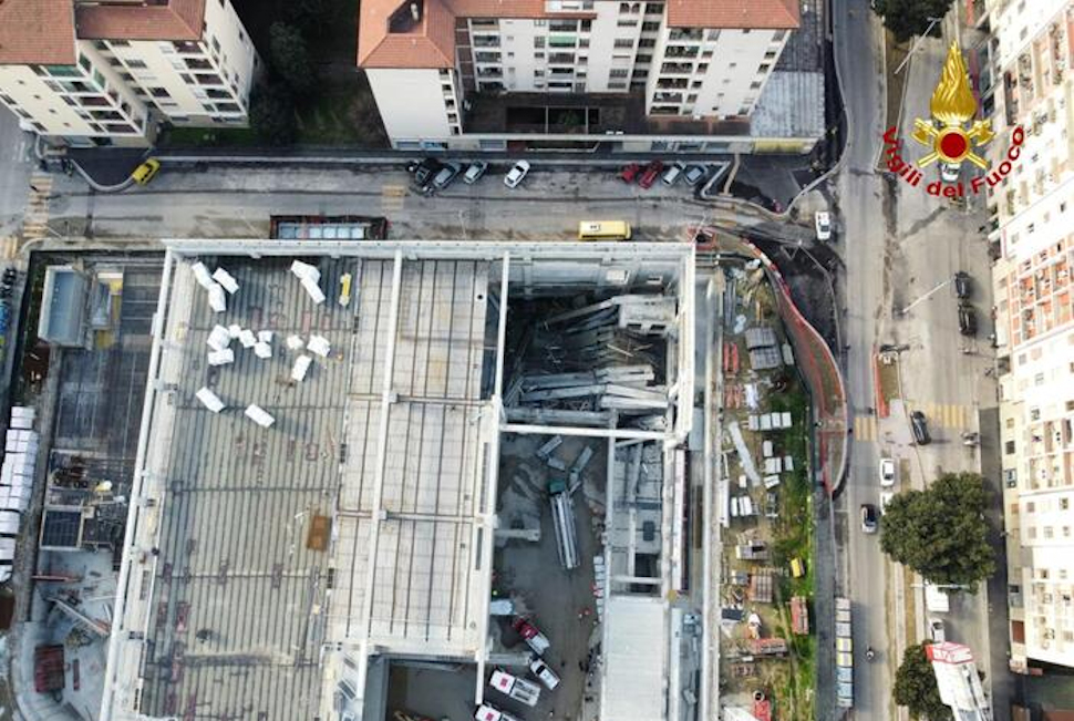 Crollo cantiere supermercato